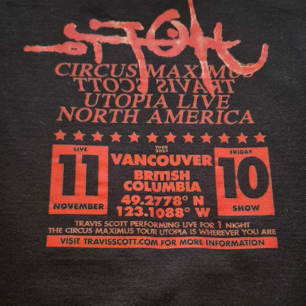 Black and Red Graphic T-Shirt